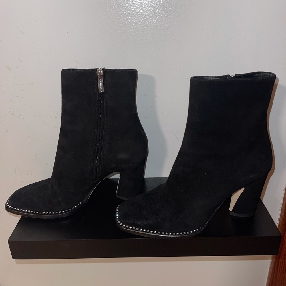 Jimmy Choo Mavin 85 suede black crystal boot sz. 35.5